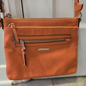 Dana Buchman Vibrant Orange Crossbody Bag